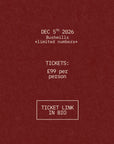 Christmas Masterclass Ticket - Saturday 5th December 2026