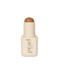 A pearl beauty stick with a warm beige cap and a light brown cosmetic stick tip, centered on a plain white background.