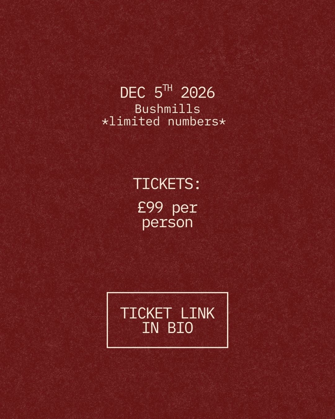 Christmas Masterclass Ticket - Saturday 5th December 2026