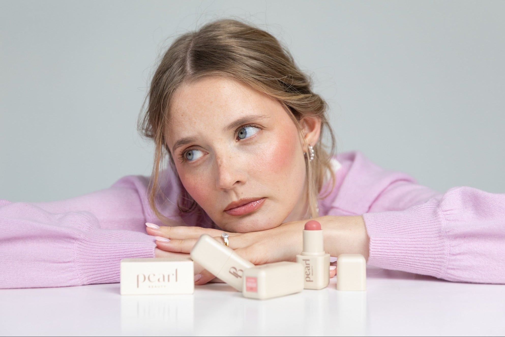 Pearl Beauty Something Borrowed Trio lip & face stick cream blush wearable everyday makeup