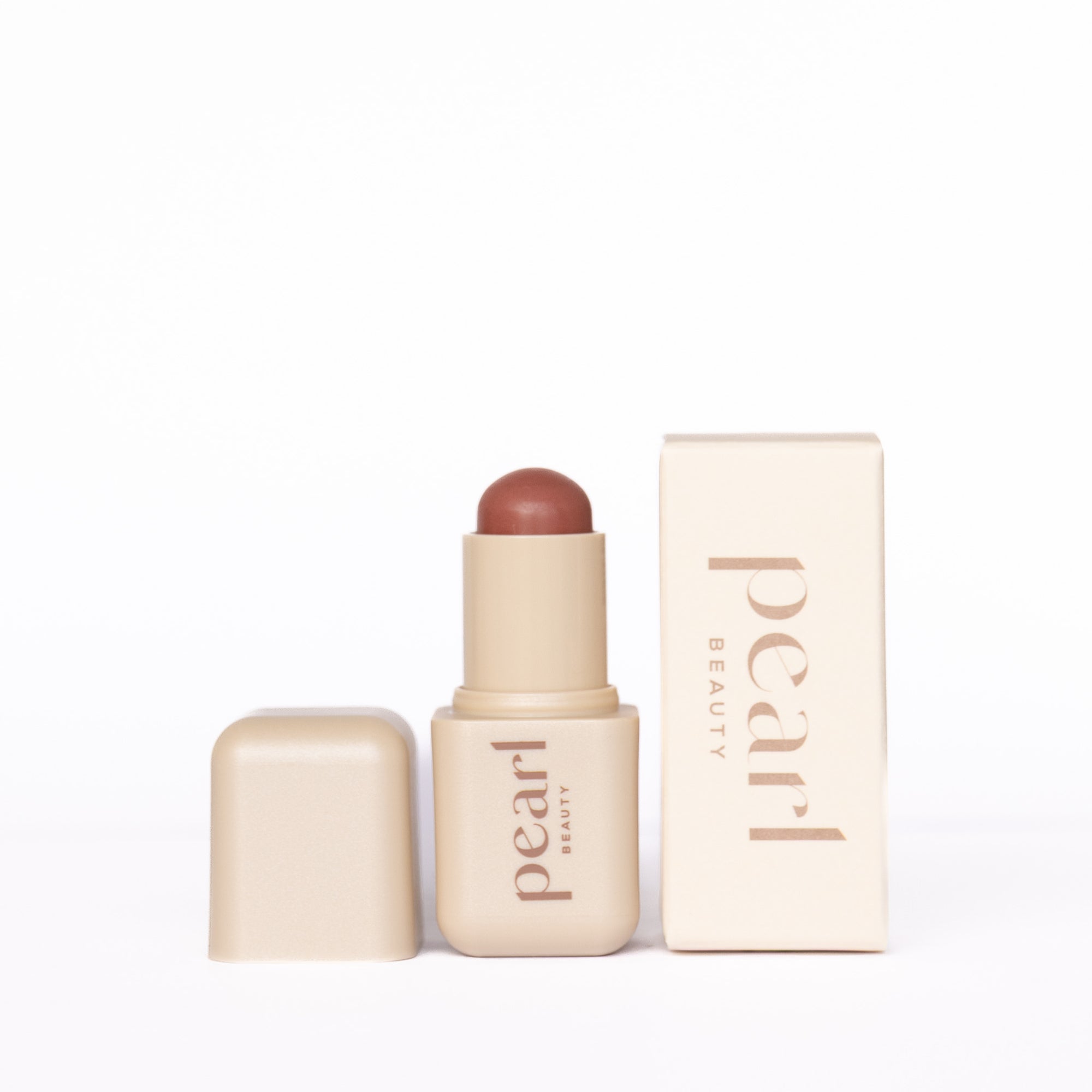 Pearl Beauty Core Four Put Together cream blush stick medium rose colour cream blush vegan cruelty-free white background