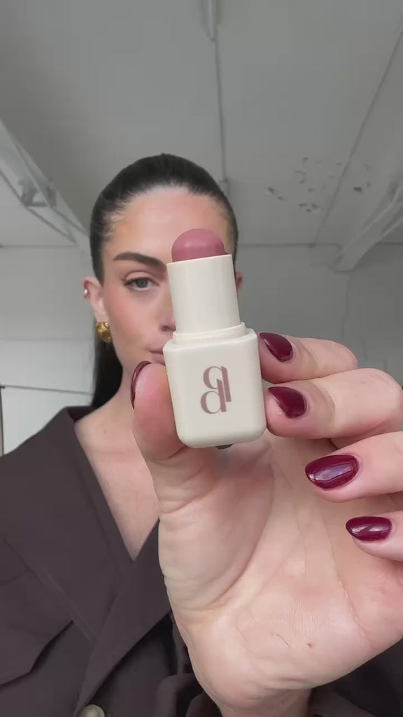 Video application of Put Together blush Pearl Cosmetics with a swatch of colour 